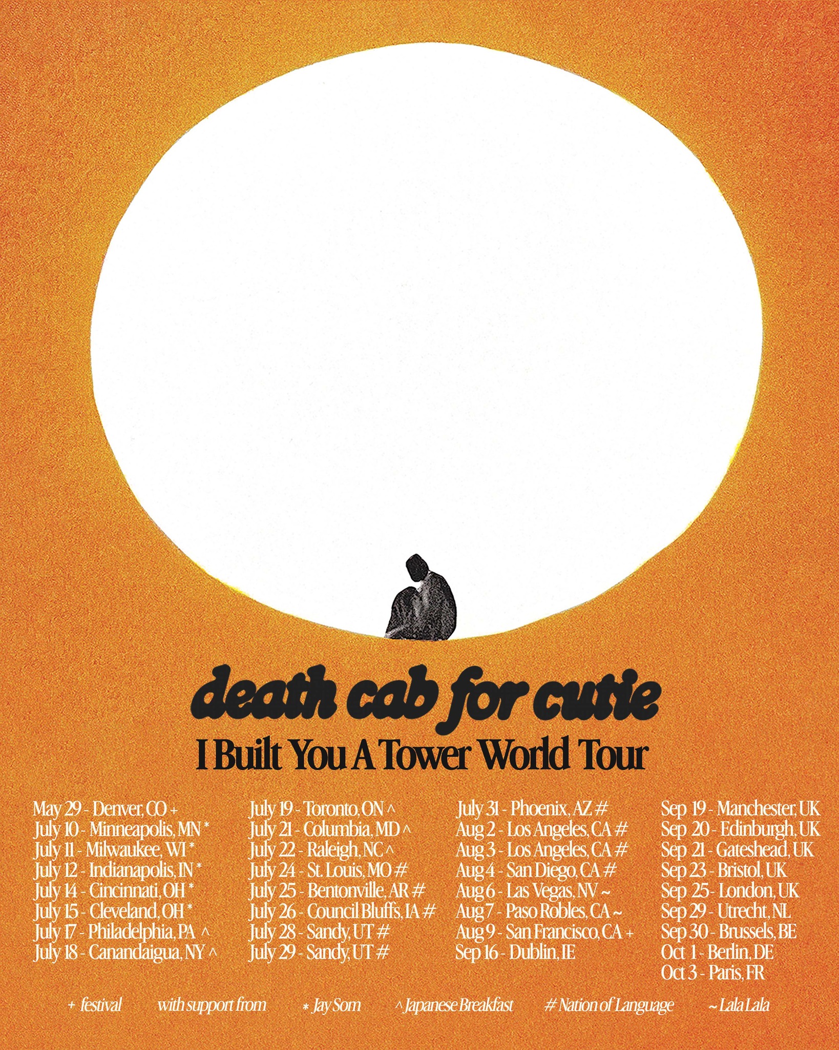 Death Cab for Cutie I Built You A Tower Tour Poster 2026